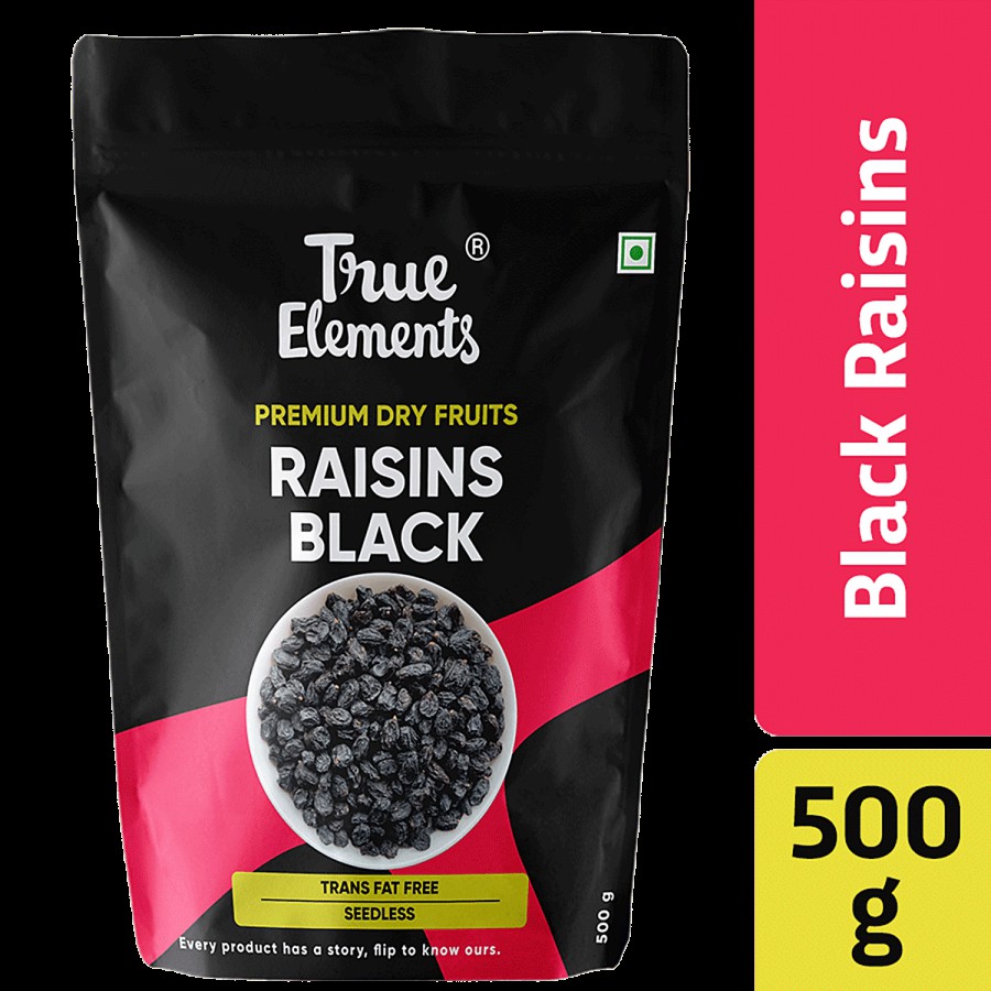 True Elements Black Raisins/Munakka - Seedless