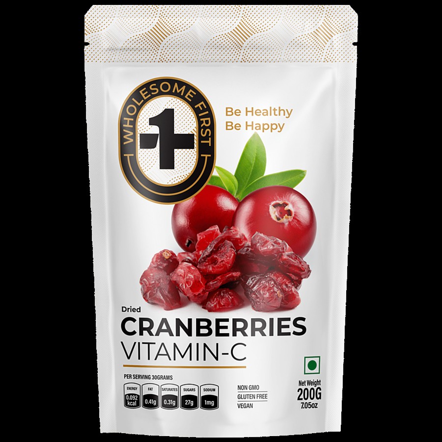 Wholesome First Dried Cranberries - Rich In Vitamin C