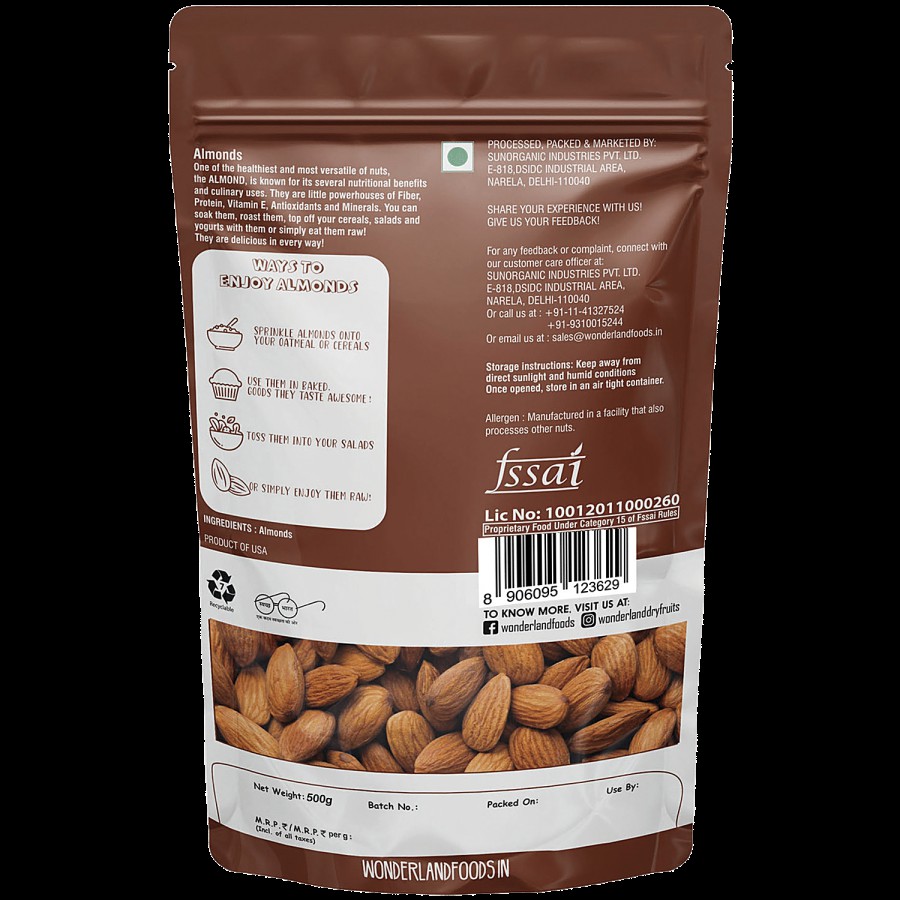 Wonderland Foods California Almonds - Antioxidant Rich