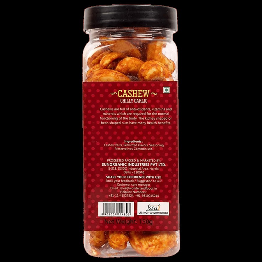 Wonderland Foods Cashew - Chilli Garlic Flavour