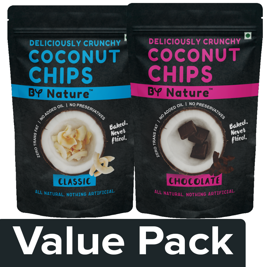 By Nature Baked Coconut Chips - Chocolate