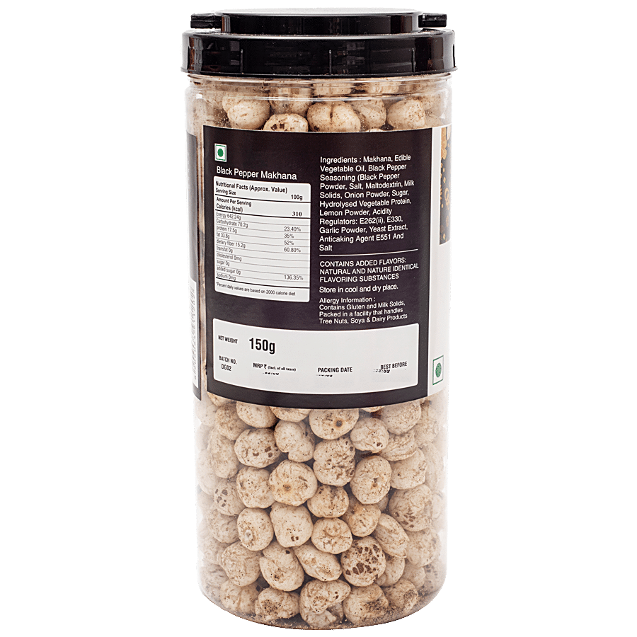 Carnival Black Pepper Makhana Foxnuts - Mid-Day Snack