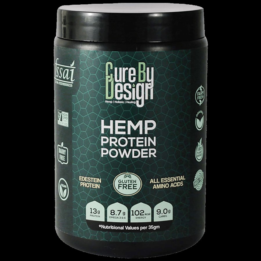 Cure By Design Hemp Protein Powder - Dairy Free