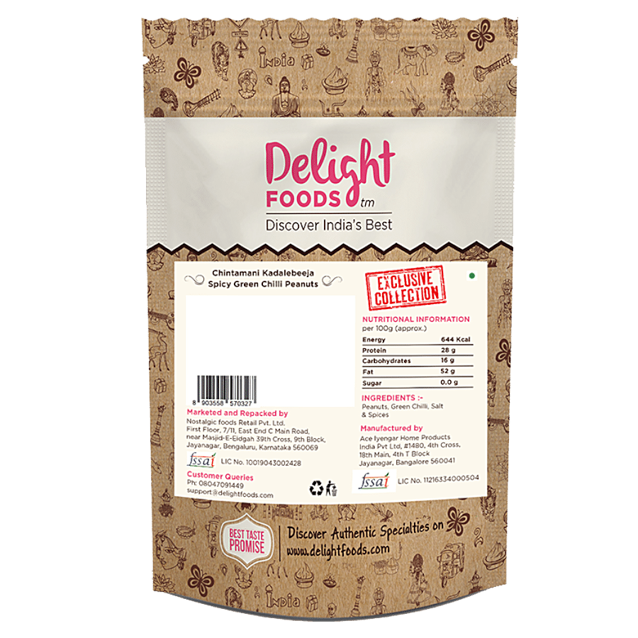 Delight Foods Chinatamani Kadalebeeja - Roasted Spicy Peanuts