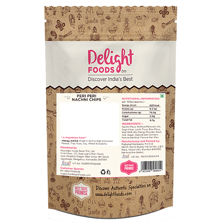 Delight Foods Diet Peri Peri Nachni Chips - Low Oil Ragi Chips