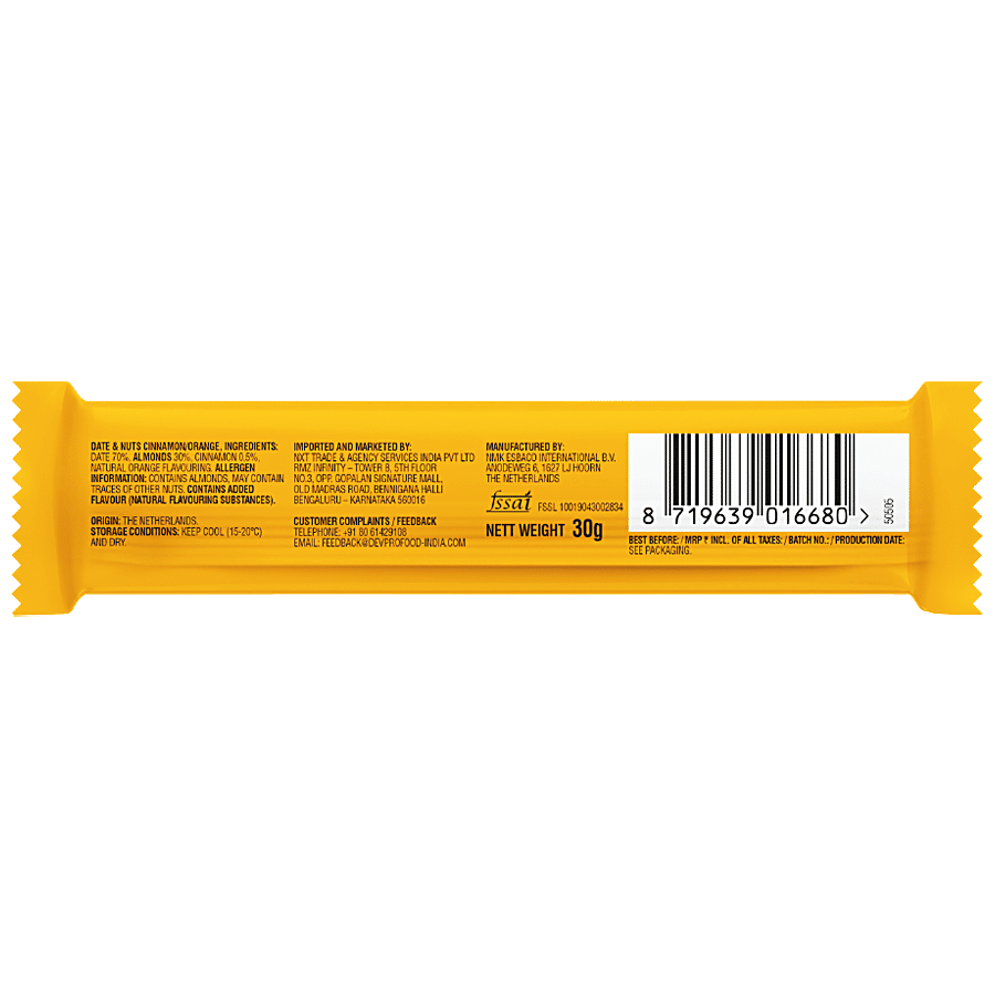 Dev. Pro. Food Group Date & Nuts Bar - Orange Cinnamon