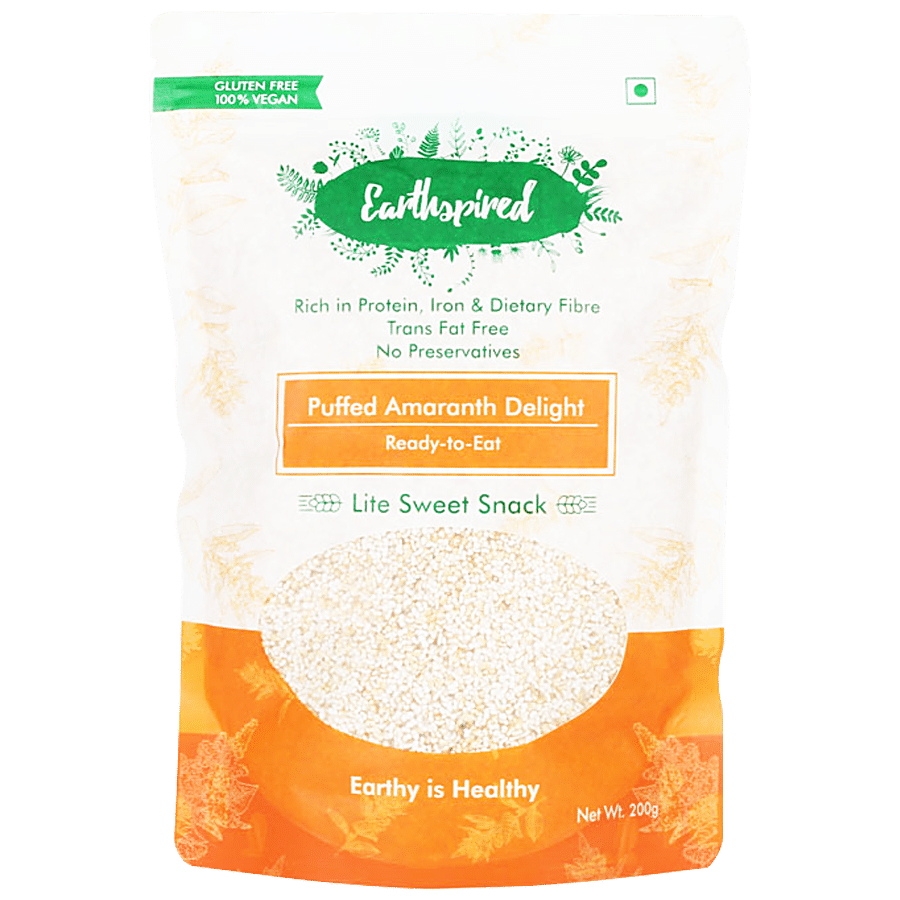 Earthspired Puffed Amaranth Delight - Lite Sweet Snack