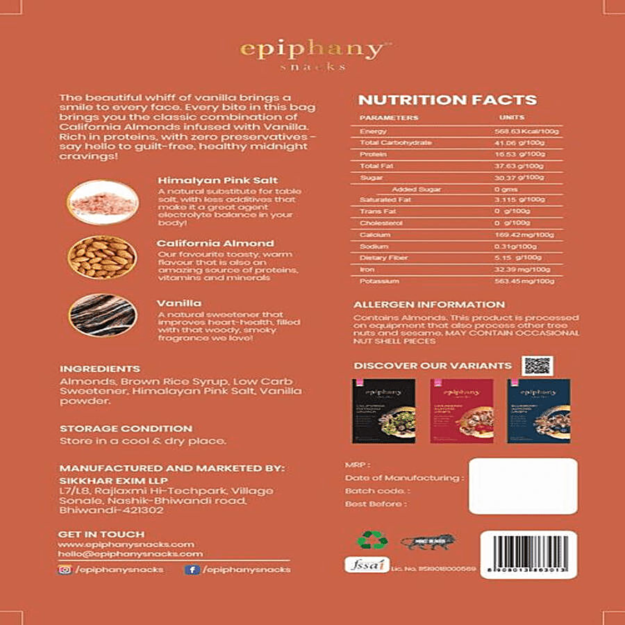 Epiphany Snacks Crisps: Blueberry Almond + Cranberry Almond & Crunch: Almond Vanilla + California Pistachio