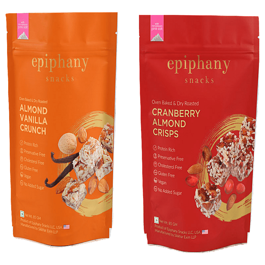 Epiphany Snacks Value Pack - Cranberry Almond Crisps + Almond Vanilla Crunch