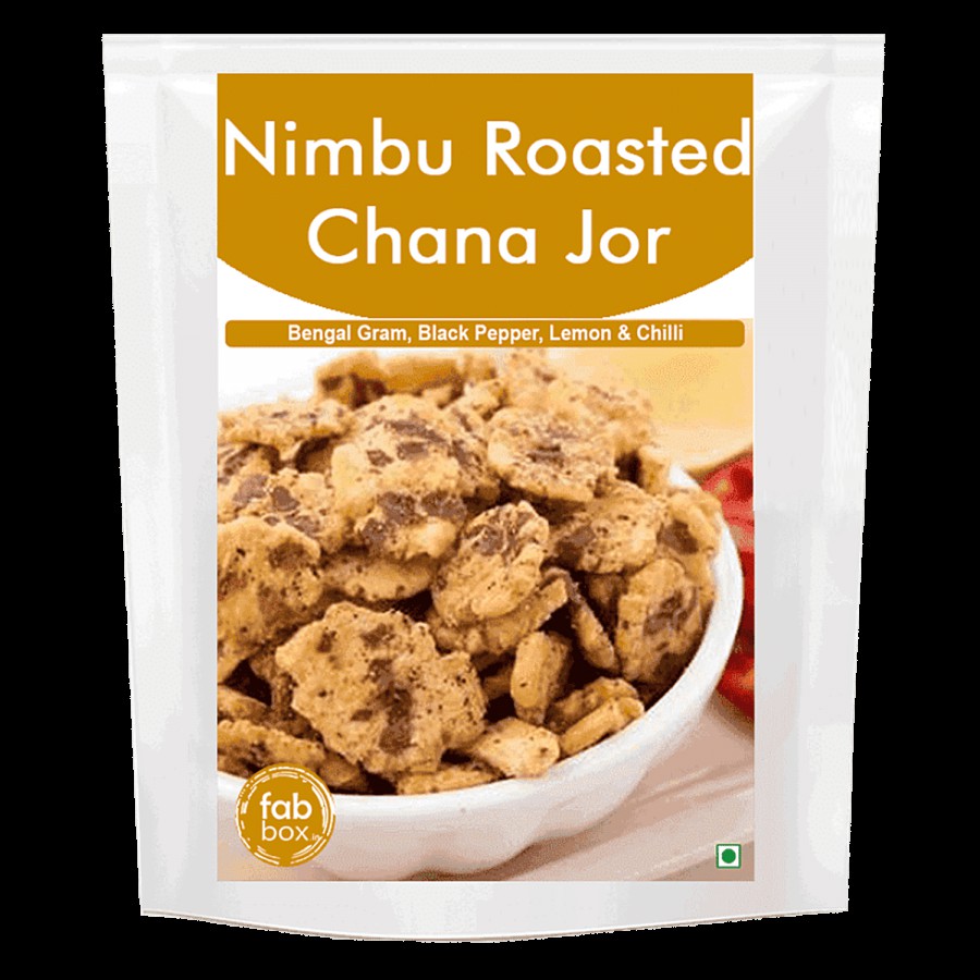 Fabbox Nimbu Roasted Chana Jor 70 g Pouch + Spicy Lemony Chickpeas 70 g