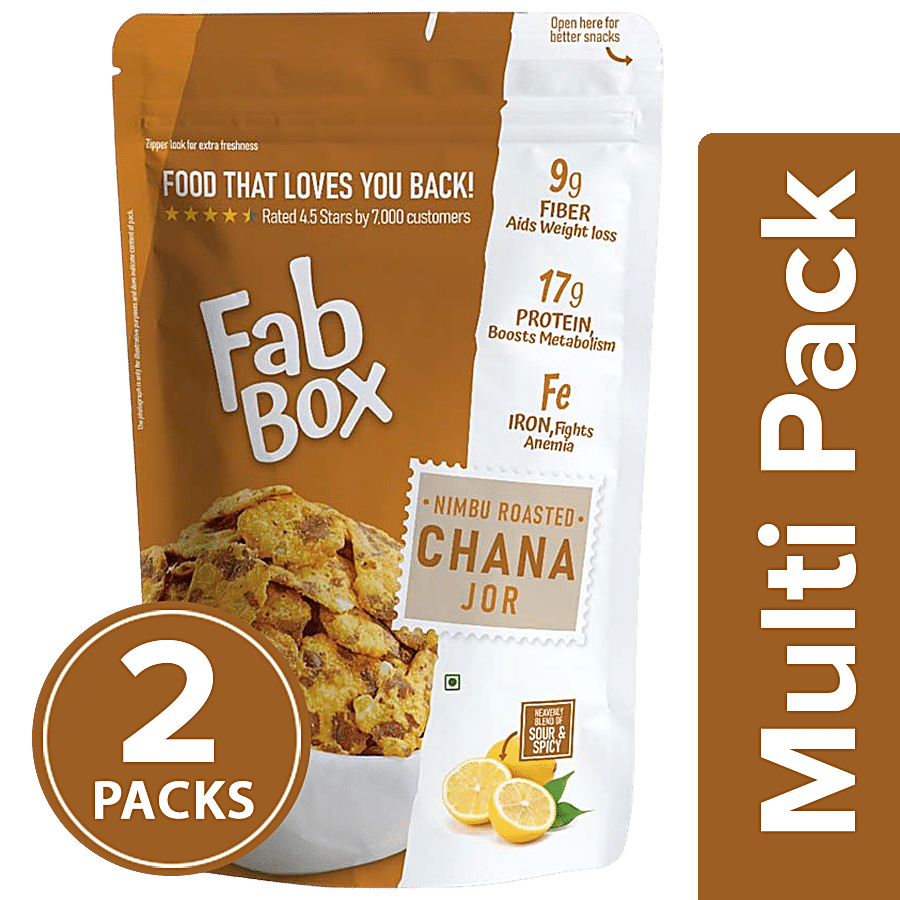 Fabbox Roasted Chana Jor Garam - Lemon