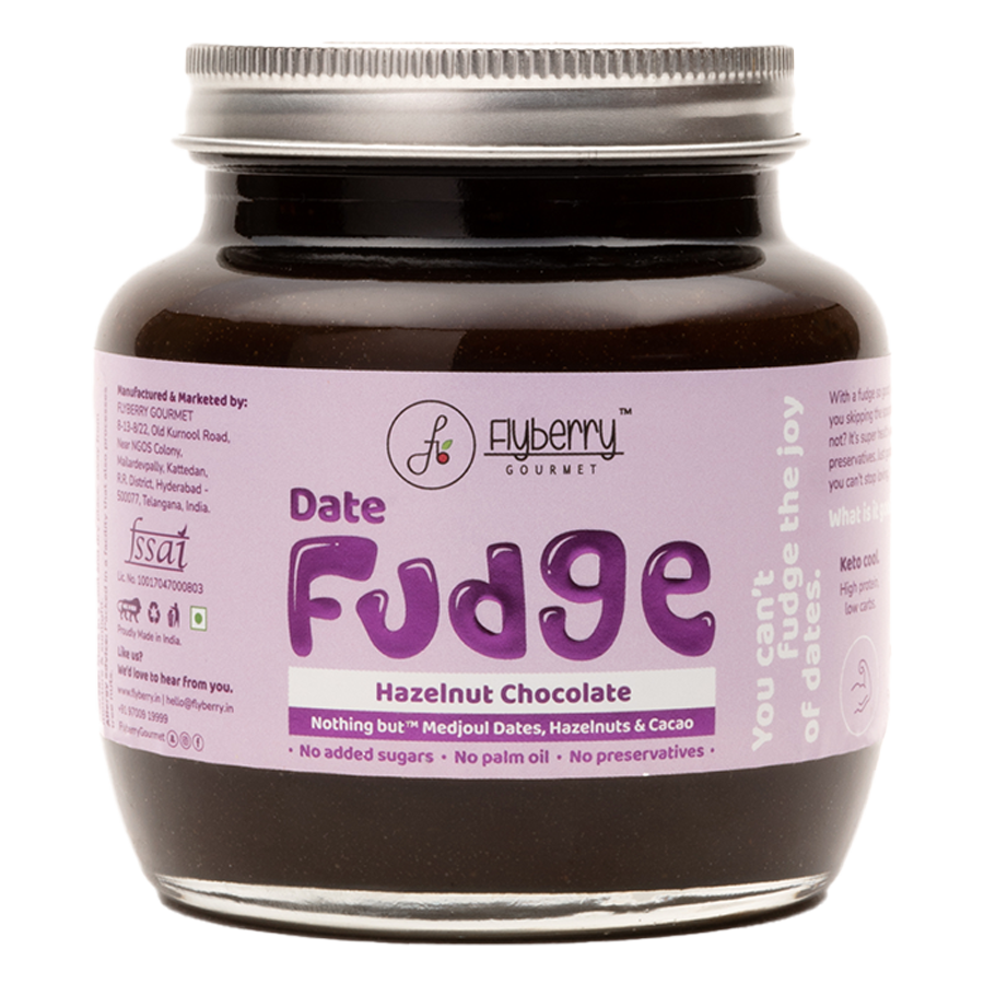 Flyberry Gourmet Date Fudge Spread - Hazelnut Chocolate