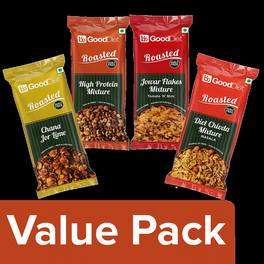 GoodDiet Healthy Roasted Snacks Family Value Pack - Pack of 4