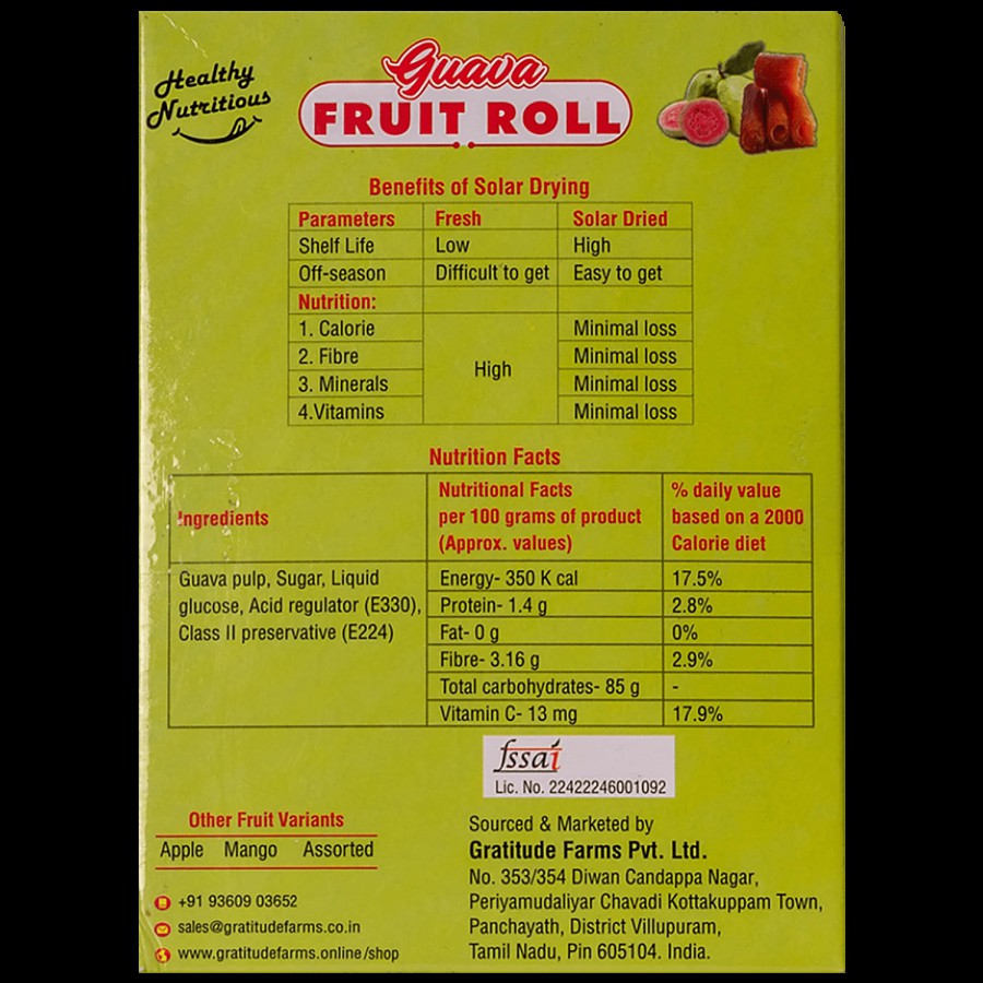 Gratitude Farms Guava Fruit Roll