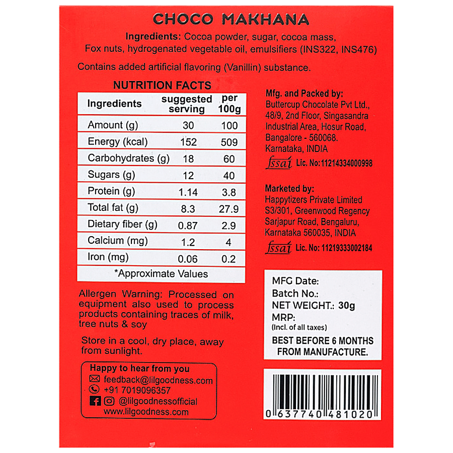 LiL'Goodness Makhana - Choco