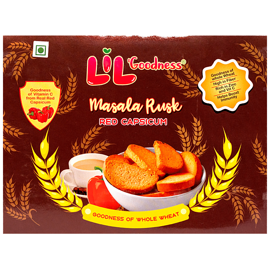 LiL'Goodness Masala Rusk - Red Capsicum