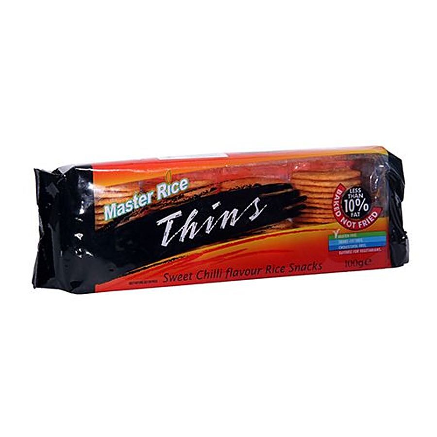 Master Rice Thins Flavour Rice Snacks - Sweet Chilli