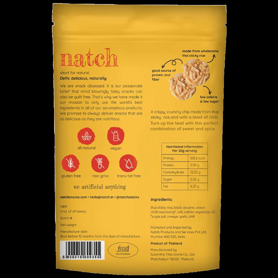 Natch Thai Rice Chips - Sweet Chilli