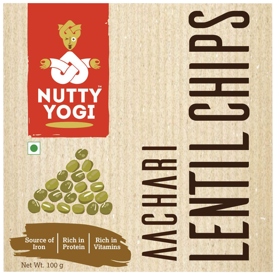 Nutty Yogi Aachari Lentil Chips - Rich In Protein & Vitamins