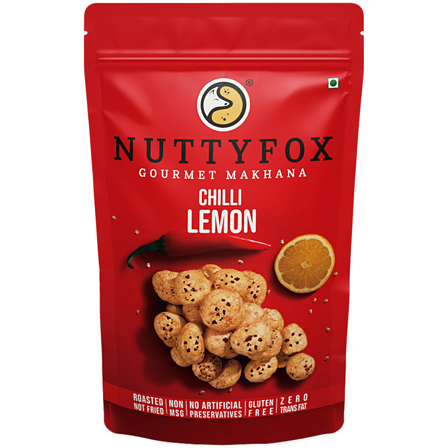 NuttyFox Gourmet Makhana - Chilly Lemon