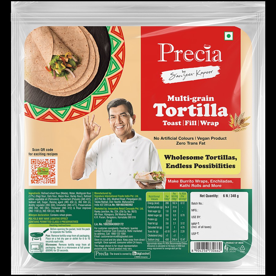 Precia Multigrain Tortilla Wrap