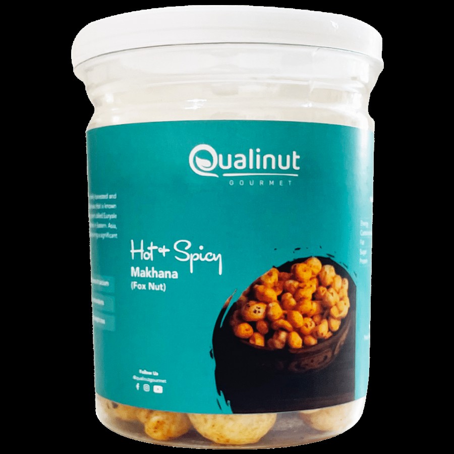 Qualinut Gourmet Hot & Spicy Makhana Fox Nut - Helps in Weight Loss