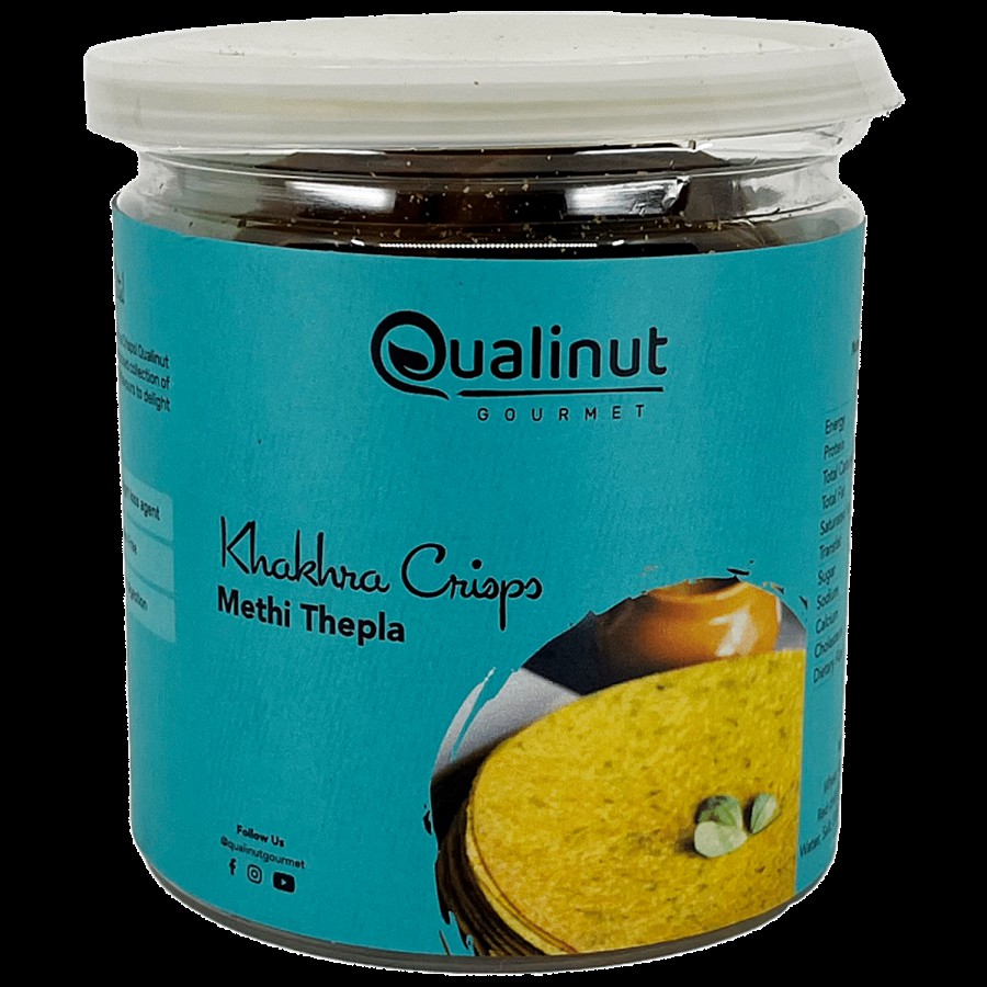 Qualinut Gourmet Khakhra Crisps - Methi Thepla