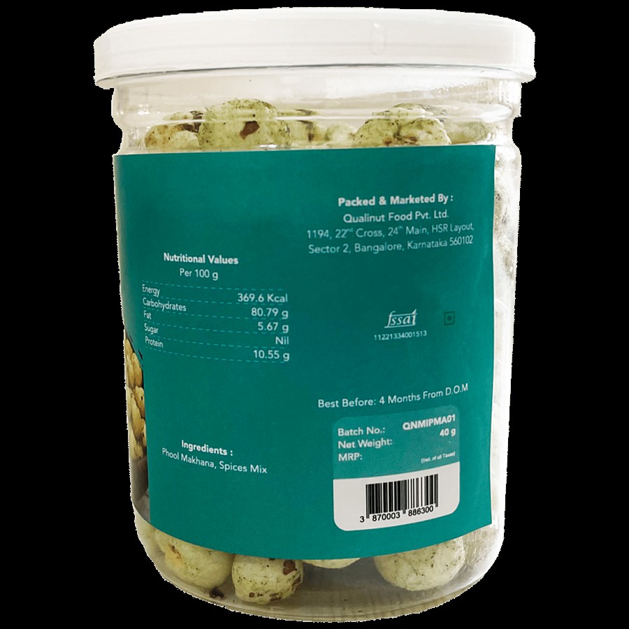 Qualinut Gourmet Minty Peppery Makhana - Fox Nut