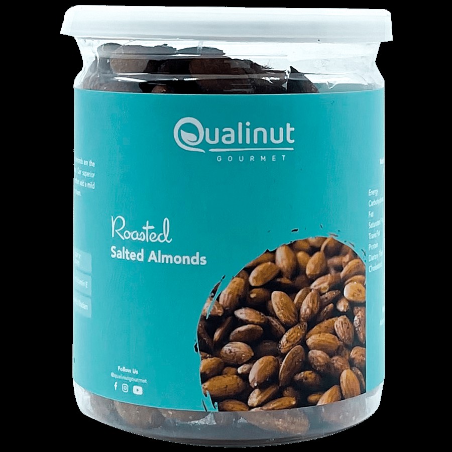 Qualinut Gourmet Roasted Salted Almonds - Rich In Protein