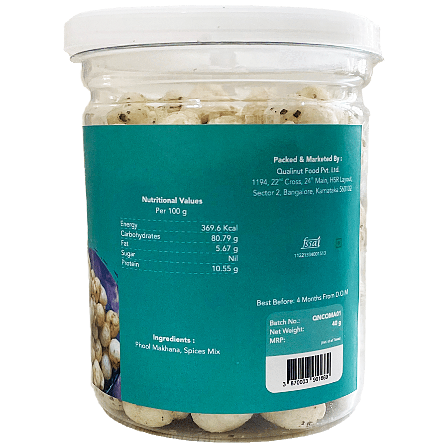 Qualinut Gourmet Sour Cream & Onion Makhana/Fox Nut - Rich In Fibre