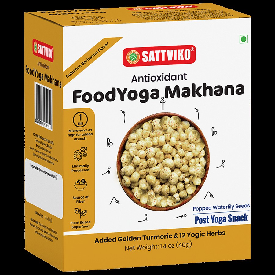 Sattviko Antioxidant Food Yoga Makhana - Barbeque Flavour