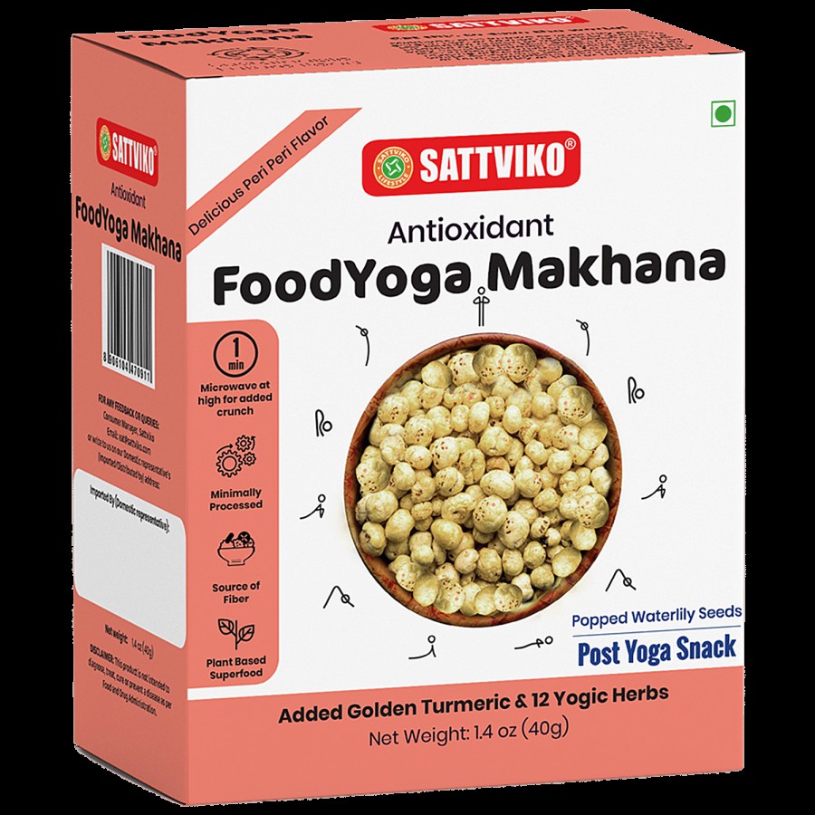 Sattviko Antioxidant Food Yoga Makhana - Peri Peri Flavour