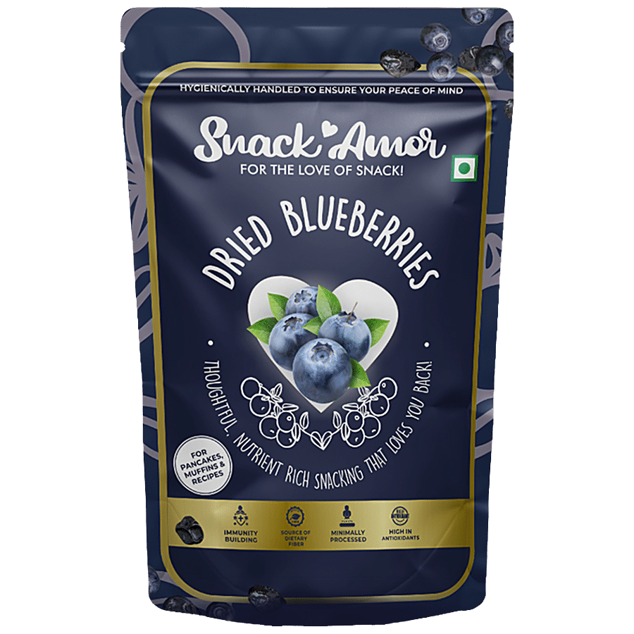 SnackAmor Dried Blueberries - Rich In Fibre & Antioxidants