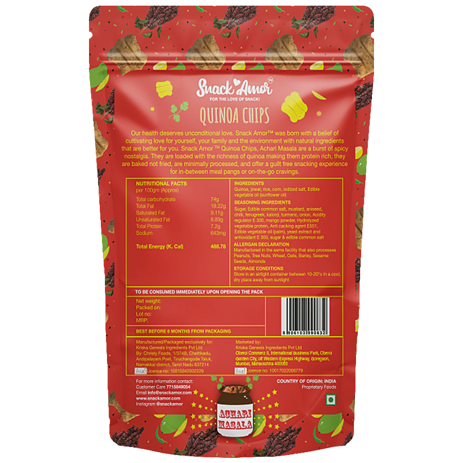 SnackAmor Quinoa Chips - Achari Masala