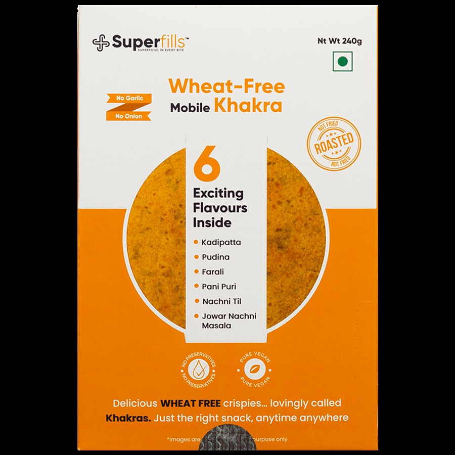 Superfills Wheat Free Mobile Khakra - 6 Flavours