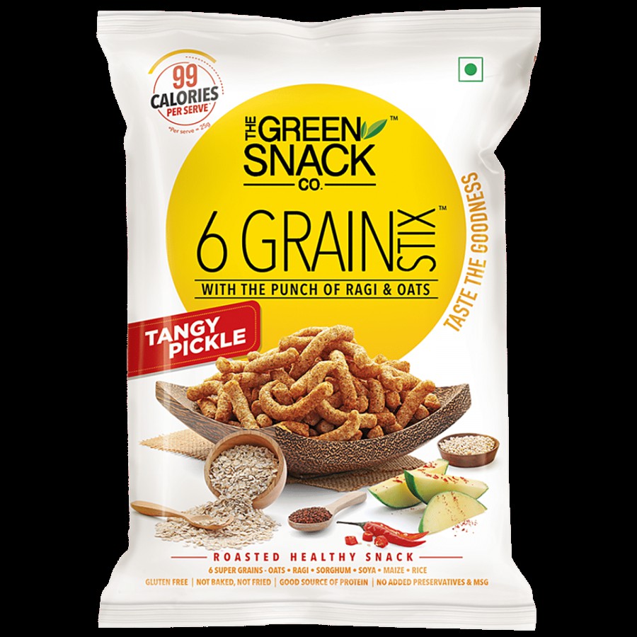 The Green Snack Co. 6 Grain Stix - Tangy Pickle