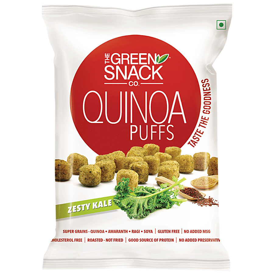 The Green Snack Co. Quinoa Puffs - Zesty Kale