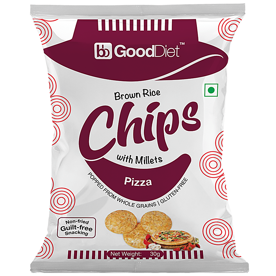 bb Gooddiet Millet Brown Rice Chips - Pizza