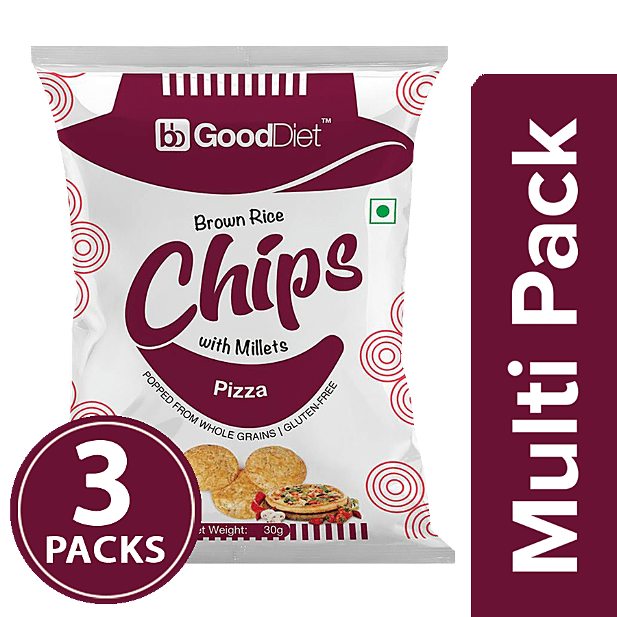 bb Gooddiet Millet Brown Rice Chips - Pizza