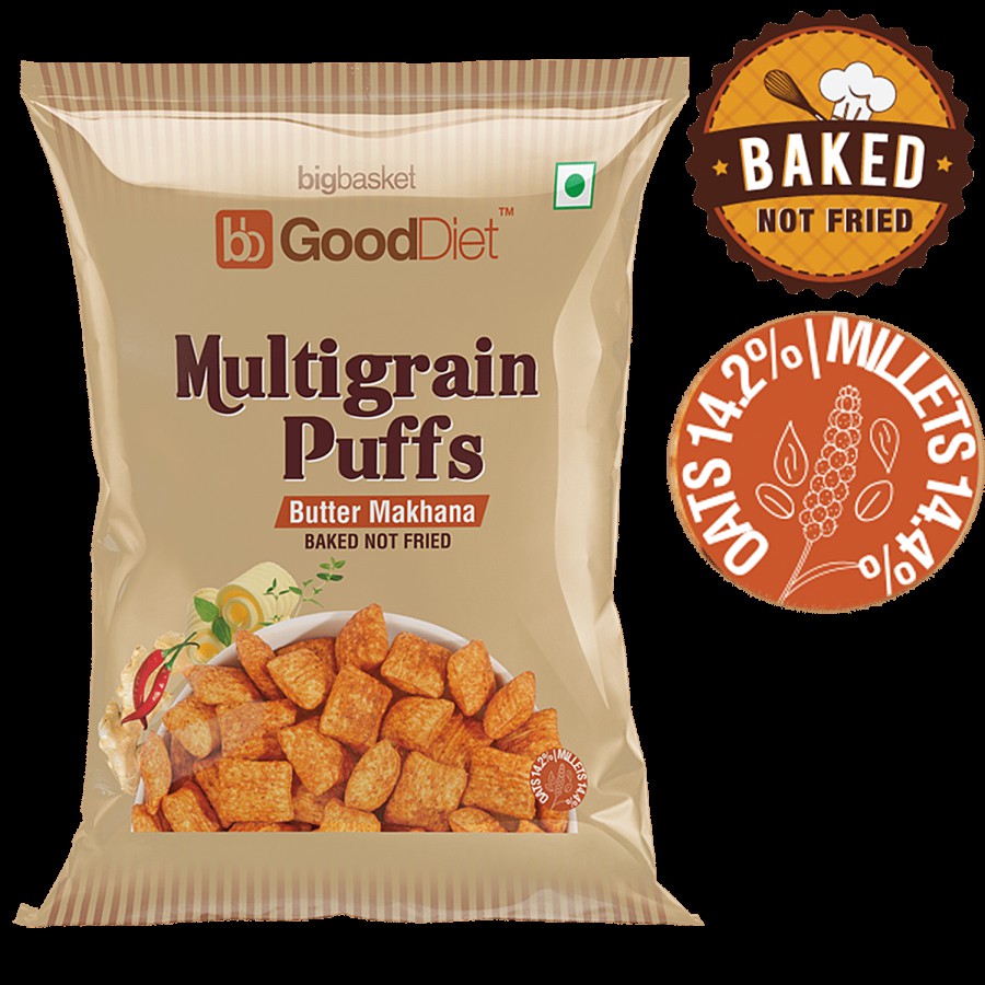 bb Gooddiet Multigrain Puffs - Butter Makhana