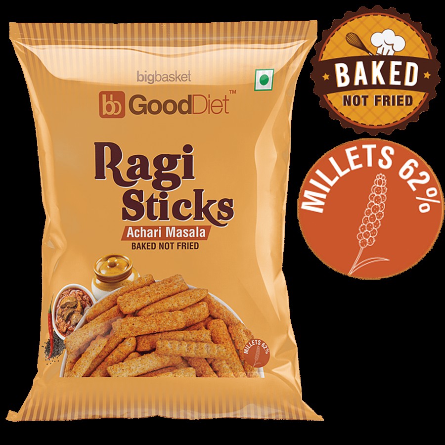 bb Gooddiet Ragi Sticks - Achari Masala