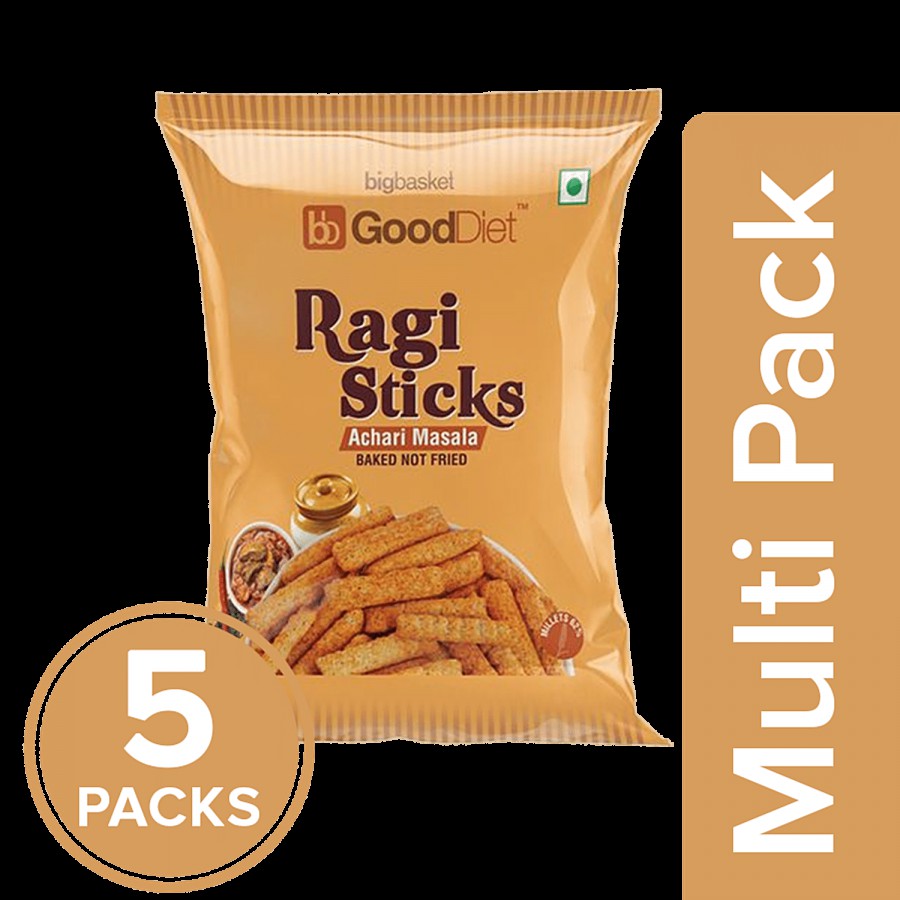 bb Gooddiet Ragi Sticks - Achari Masala