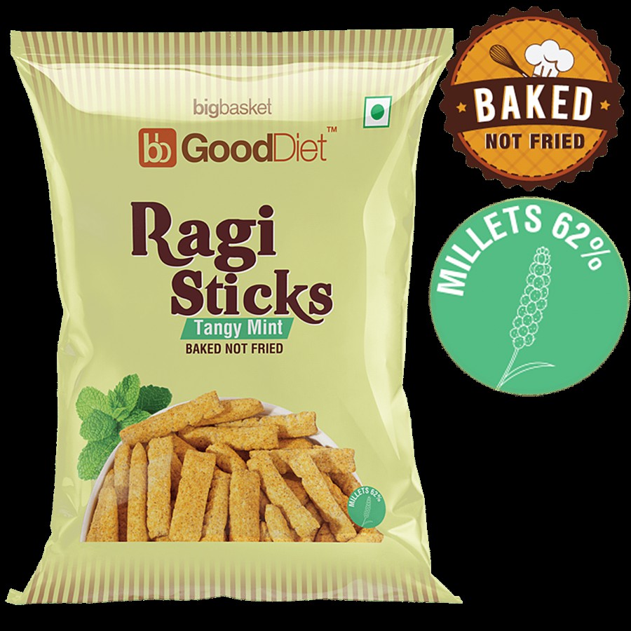 bb Gooddiet Ragi Sticks - Tangy Mint