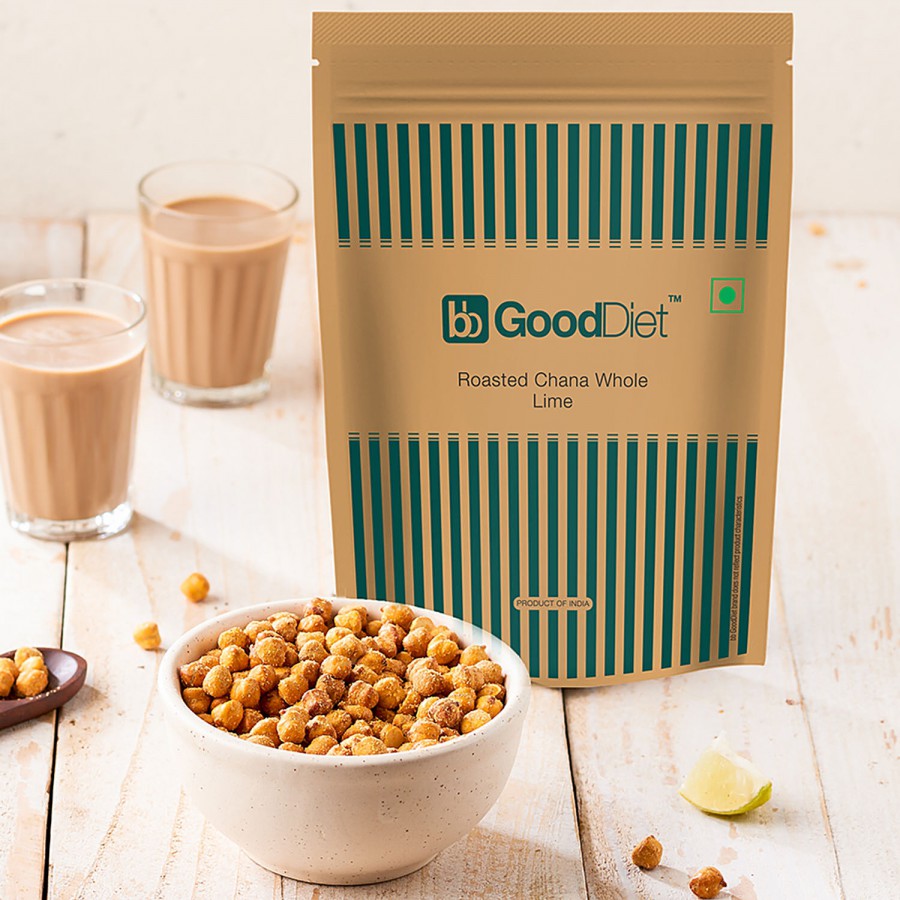 bb Gooddiet Roasted Chana Whole - Lime