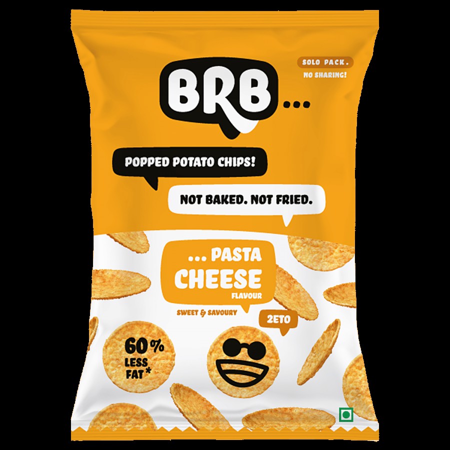 BRB Popped Potato Chips - Pasta Cheese Flavour