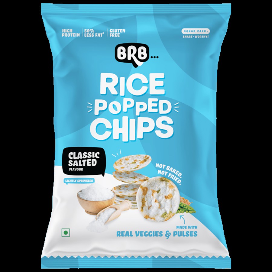 BRB Rice Popped Chips - Classic Salted Flavour