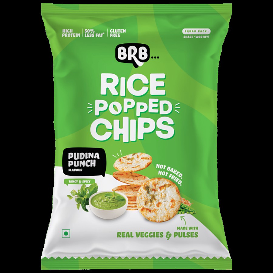 BRB Rice Popped Chips - Pudina Punch Flavour