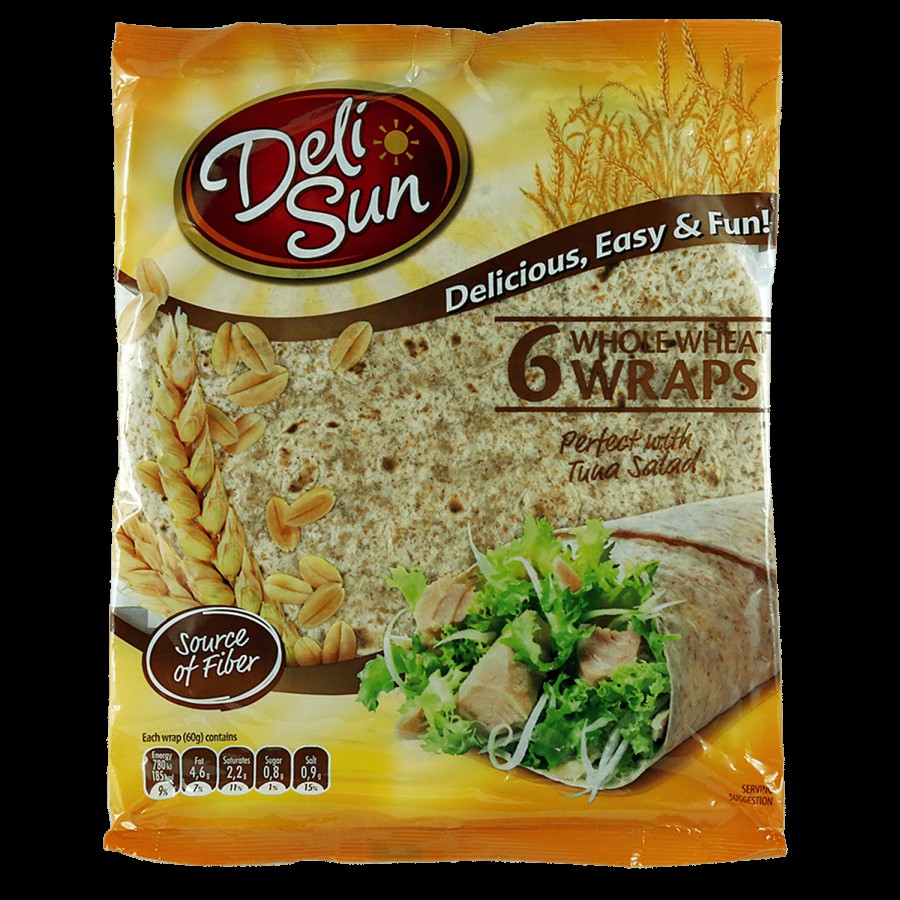 Delisun Whole Wheat Tortillas Wraps - Rich In Fibre