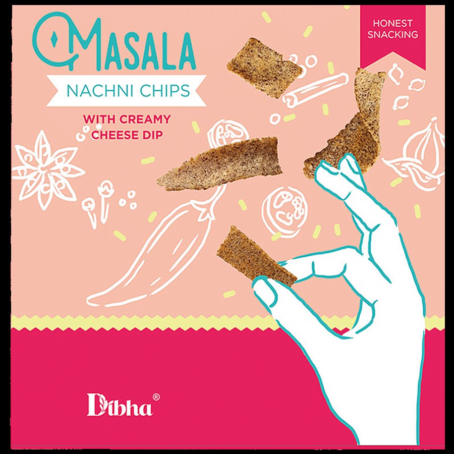 Dibha Masala Nachni Chips With Creamy Cheese Dip - Goodness Of Ragi