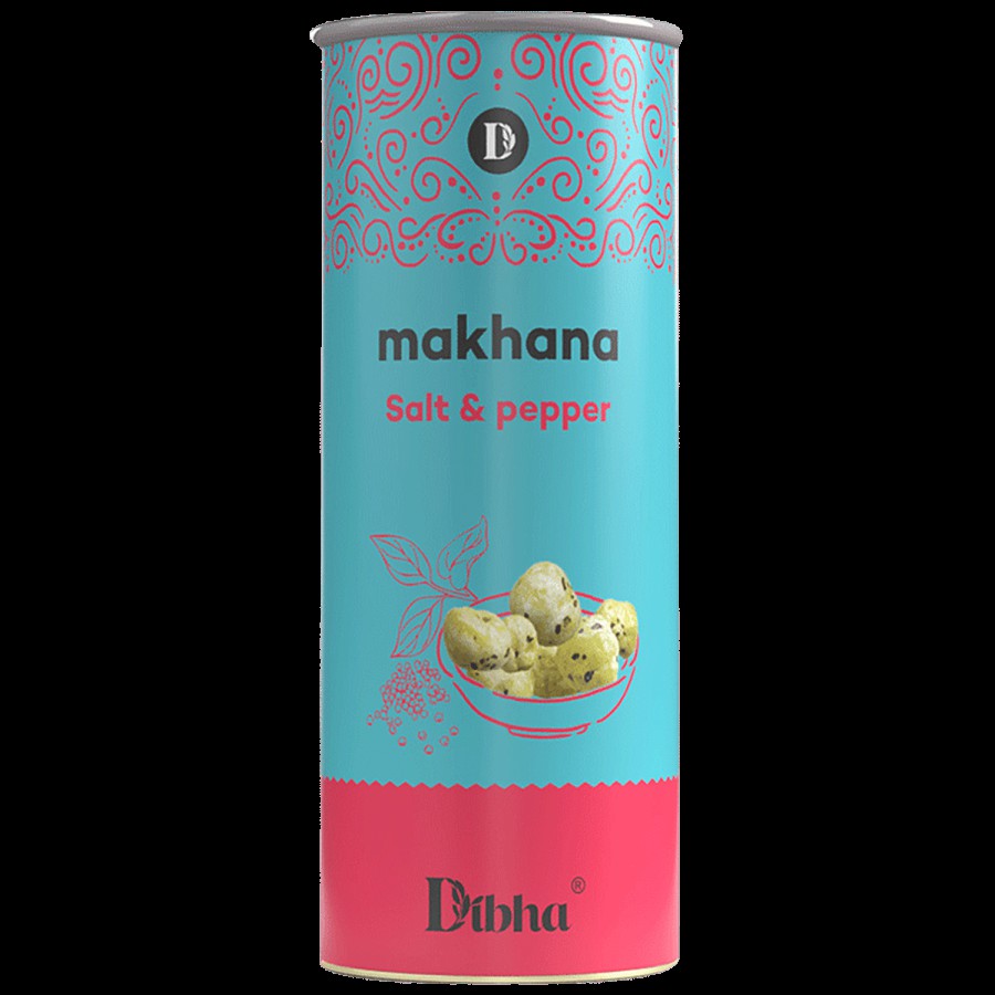 Dibha Salt & Pepper Makhana Foxnut - Munchy Snack